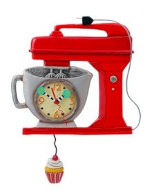 Allen Designs Retro / Vintage Mixer Red Wall Clock