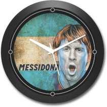 Shop Mantra Messidona Argentina Football Round Analog Wall Clock (Black)