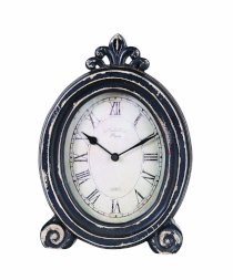 Creative Co-op Oval Decorative Vintage Style Desk Clock