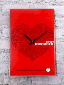 Kwardrobe Sweet November Analog Wall Clock (Red)