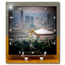 3dRose dc_26322_1 Atlanta Skyline with Sports Complexes Spotlight-Desk Clock, 6 by 6-Inch