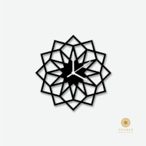 Osaree Squar & Triangle pattern Geometric design Analog Wall Clock (Matte Black)