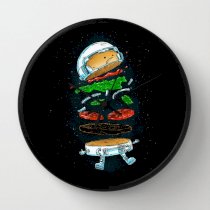 Đồng hồ treo tường Society6 The Astronaut Burger
