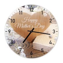 Đồng hồ treo tường Clockadoodledoo Mothers Day Wooden Love Heart