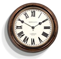Đồng hồ treo tường Newgate King's Cross Station Clock - Dark Wood - 50cm Dia.
