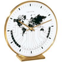 Hermle Buffalo I Brass Casing World Time Tabletop Clock