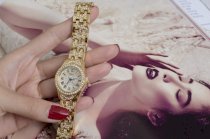 Đồng hồ nữ Chopard mạ vàng đính đá ĐH12