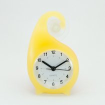 Quartz Movement Water Proof Analog Shower Clock with Suction Cup - Yellow