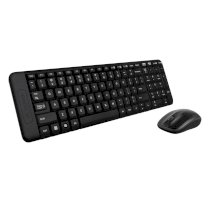 Bộ bàn phím và chuột không dây Logitech Wireless MK220 (Đen)