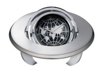 Spinning Globe Planet Clock With Personalization Or Frame That Holds 1 7/8 Diameter Photo Or Message Unique Retirement Gift, Employee Recognition Or Service Award