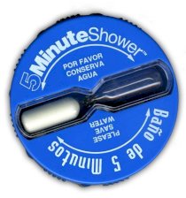 Shower Clock Timer, Five Minute Shorter Shower & Save | Baño de 5 Minutos