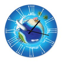 Đồng hồ treo tường Clockadoodledoo Planet Earth Travel