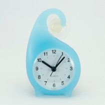 Quartz Movement Water Proof Analog Shower Clock with Suction Cup - Blue