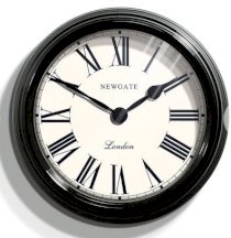 Đồng hồ treo tường Newgate Gallery Clock - Ebony Black