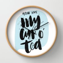 Đồng hồ treo tường Society6 My cup o' tea