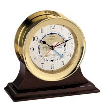 Brass Time & Tide Clock with Base