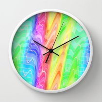 Đồng hồ treo tường Society6 Rainbow pattern
