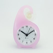 Quartz Movement Water Proof Analog Shower Clock with Suction Cup - Pink