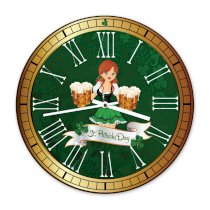 Đồng hồ treo tường clockadoodledoo St Patrick Day – Beer Lady