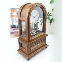 10"Country Type Wedding Used Brown Tabletop Clock