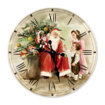 Đồng hồ treo tường Clockadoodledoo Santa with Kids