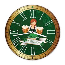 Đồng hồ treo tường Clockadoodledoo St Patrick Day – Beer Lady