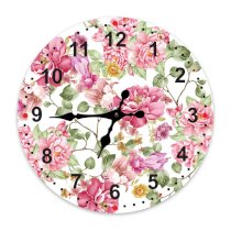 Đồng hồ treo tường Clockadoodledoo Rose Painting Pattern