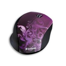 Chuột máy tính Verbatim Wireless Notebook Optical Mouse, Design Series - Purple (97783)