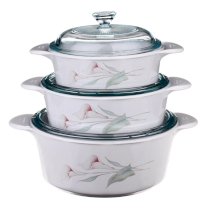 Bộ 3 nồi thủy tinh Corningware P-360-LV