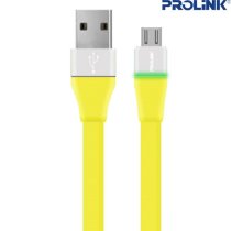 Cáp data MicroUSB Prolink có đèn (Vàng)