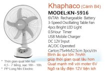 Quạt tích điện B4 Khaphaco KN-5916