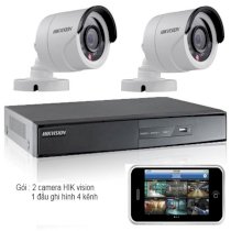 Hệ thống dành cho shop bán hàng gồm 2 Camera Hikvision