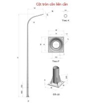 Cột thép tròn côn liền cần SV201