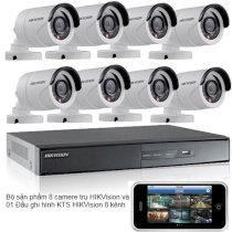 Hệ thống dành cho nhà xưởng gồm 8 Camera Hikvision ngoài trời