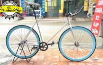 Xe Đạp Fixed Gear Trung Cấp (Trắng Xanh)