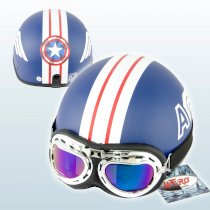 Mũ bảo hiểm cao cấp HERO - HR1 - Captain America (Kính phi công)
