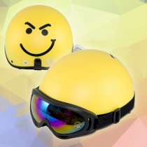 Mũ bảo hiểm HERO - HR1 - Mặt cười (Vàng) (Kính X400)