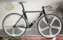 Xe Đạp Fixed Gear Visp 999 (Đen Trắng)