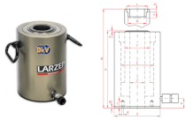 Kích thủy lực 1 chiều 150 tấn, 200mm Larzep SAH15025