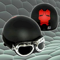 Mũ bảo hiểm HERO - HR1 - Iron Man (đen) kính phi công