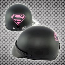 Mũ bảo hiểm HERO - HR1 - Super Man (Đen/hồng) (không kính)