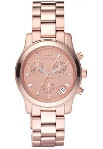 Đồng hồ Women's Runway Rose Gold Tone Chronograph Ladies Watch 33mm MK5430