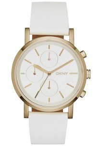 Đồng hồ DKNY Chronograph Soho White Leather Strap Watch 38mm NY2337