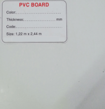Tấm nhựa PVC dày Phúc Lộc Plastic 1200X2440 màu trắng