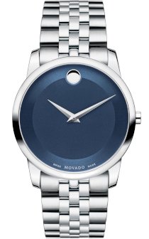 MOVADO Museum Men's Stainless Steel Bracelet Watch 0606982, 40mm