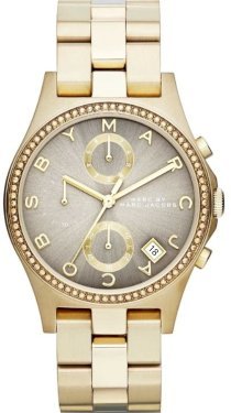 MARC JACOBS Henry Gold Tone Grey Dial Watch 36.5MM MBM3298