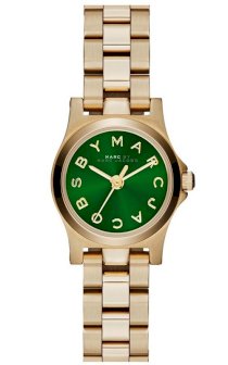 MARC JACOBS Henry Dinky Green Dial Face with Gold Tone Band 20mm MBM3327