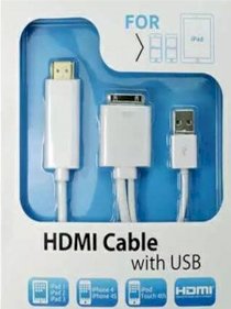 Cáp Ipad 2/3 to HDMI 1,8m + USB sạc