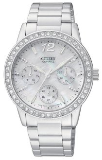 CITIZEN Citizen® Womens Silver-Tone Chronograph Watch 35mm