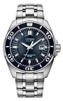 CITIZEN Blue Dial Stainless Steel Analog WatchPerpetual Calendar 43mm Eco-Drive E764